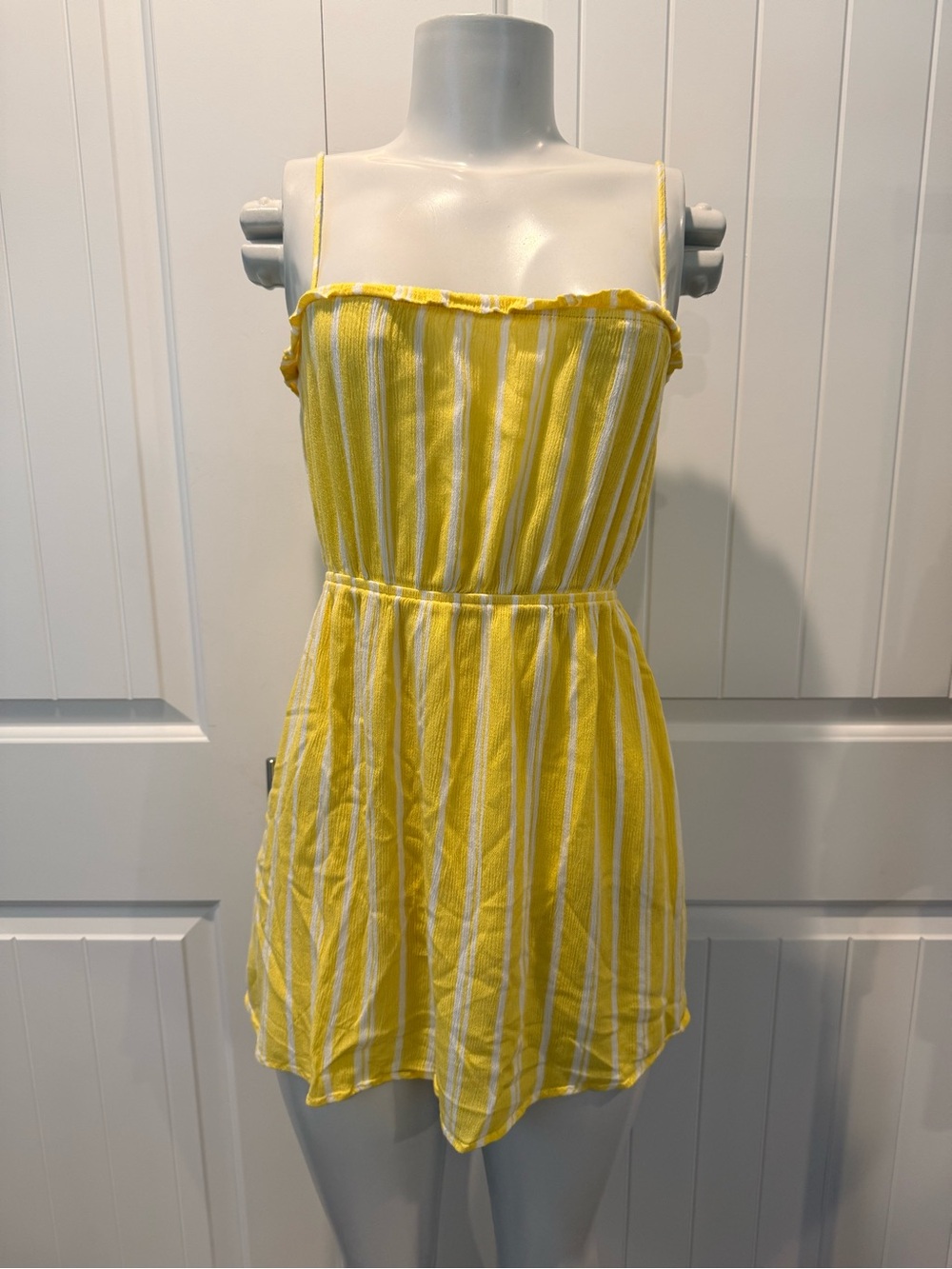 Forever 21 Yellow and White Striped Summer Dress
